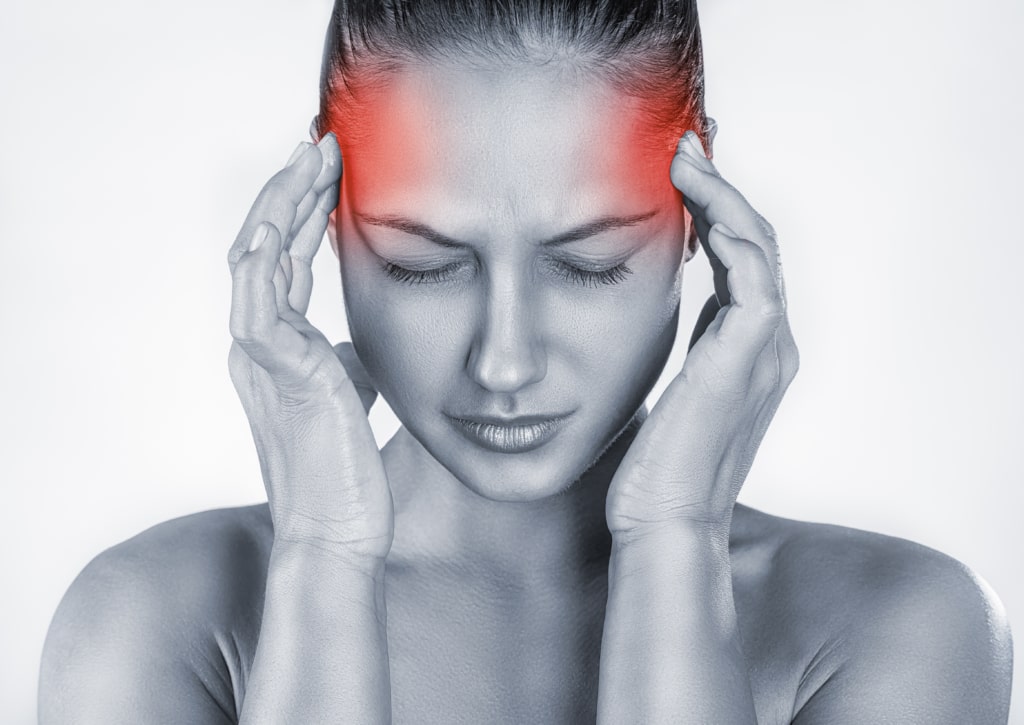 Person suffering from headache